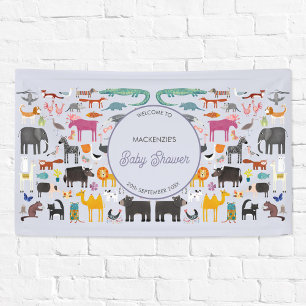 Banderoles Baby shower animal personnalisé amusant