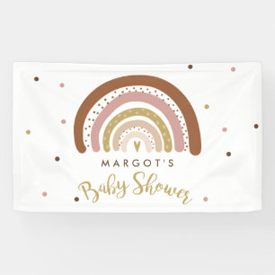 Banderoles Baby shower arc-en-ciel Muet Pastel Bienvenue à R