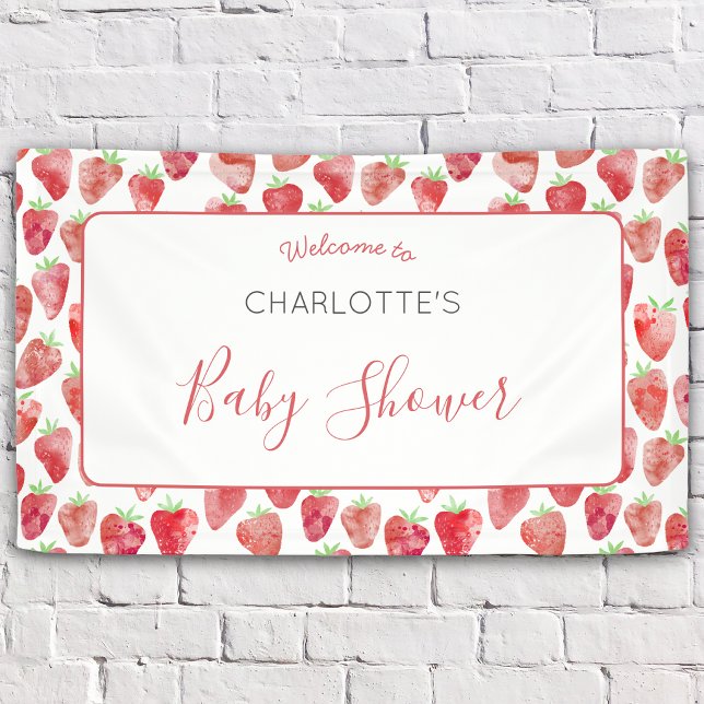 Banderoles Baby Shower aux Fraises (Créateur téléchargé)