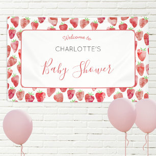Banderoles Baby shower aux fraises