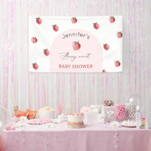Banderoles Baby shower aux fraises sucré