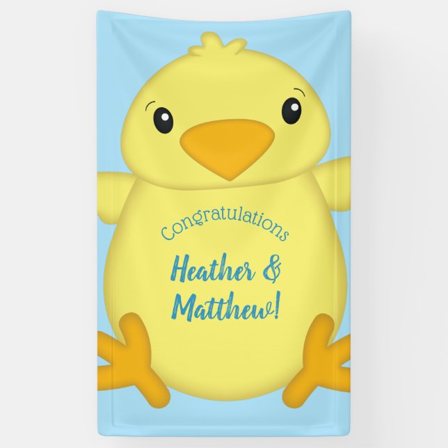 Banderoles Baby shower blanc (Vertical)