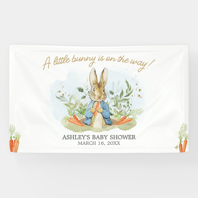Banderoles Baby shower Blue Peter Rabbit (Horizontal)