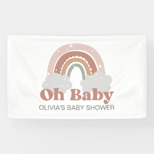 Banderoles Baby-Shower Bohème Arc-en-Ciel