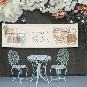Banderoles Baby shower bohème pour bébé de genre neutre