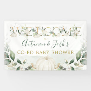 Banderoles Baby shower Citrouille de la verdure - automne Coe