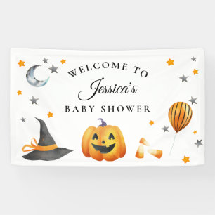 Banderoles Baby shower Citrouille de Little Boo Halloween Bie