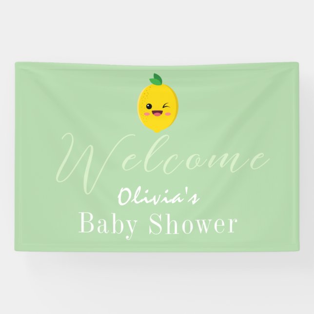 Banderoles Baby shower Citrus Lemon (Horizontal)