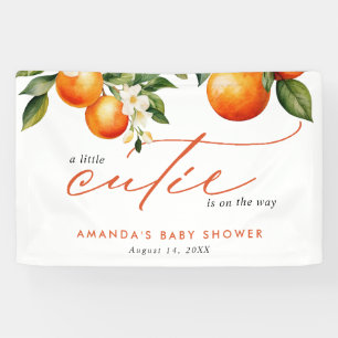 Banderoles Baby shower Clementine Orange Little Cutie Bienven