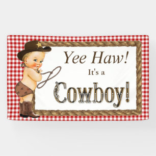Banderoles Baby Shower Cowboy