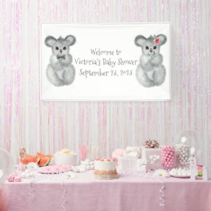 Banderoles Baby shower Customisé Koala Bear