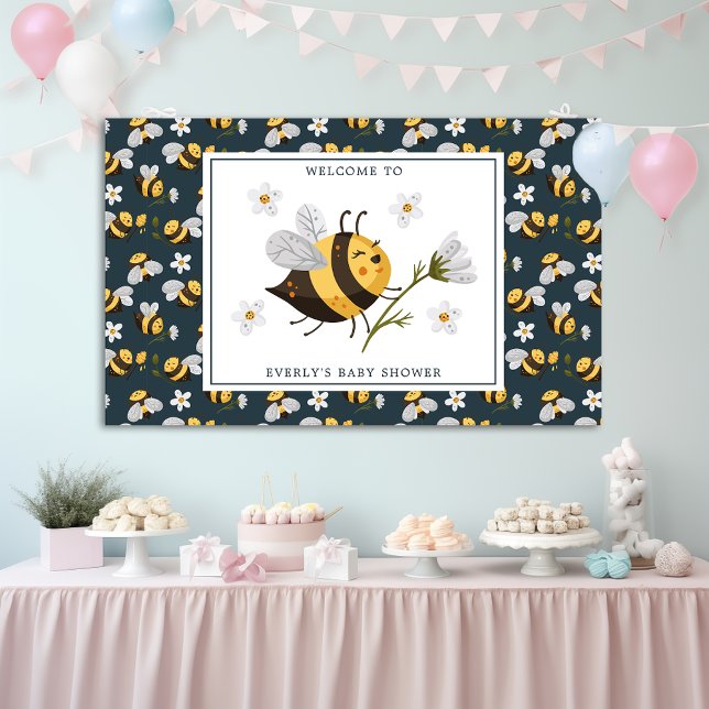 Banderoles Baby shower d'abeilles à fleur marguerite (Créateur téléchargé)