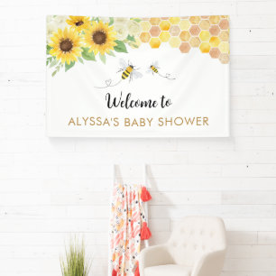 Banderoles Baby shower d'abeilles de tournesol