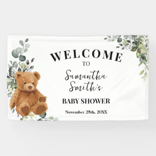 Banderoles Baby shower d'accueil de Bear Greenery