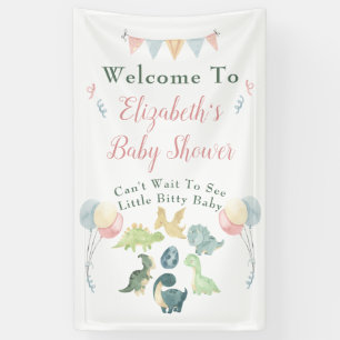 Banderoles Baby shower d'aquarelle Cute Dinosaur