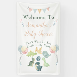 Banderoles Baby shower d'aquarelle Cute Dinosaur