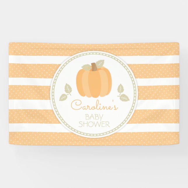 Banderoles Baby shower d'automne du petit Citrouille (Horizontal)