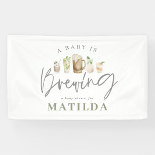 Banderoles baby shower de boissons aquarelle peinte