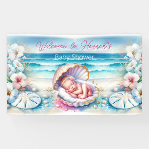 Banderoles Baby shower de fille côtière personnalisée