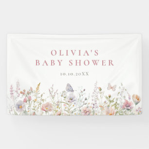 Banderoles Baby shower de Fleur sauvage de ressort