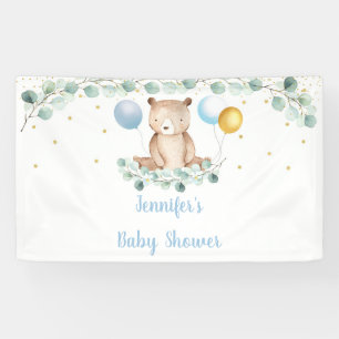 Banderoles Baby shower de Garçon Gold Blue