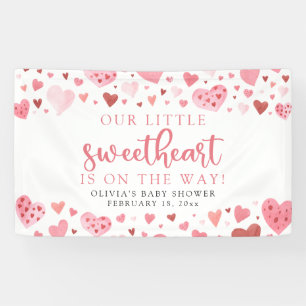 Banderoles Baby shower de la Saint Valentin Pink Little Sweet