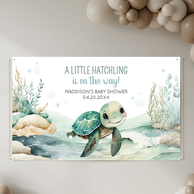 Banderoles Baby shower de la tortue de mer (Sea Turtle Baby Shower Banner)