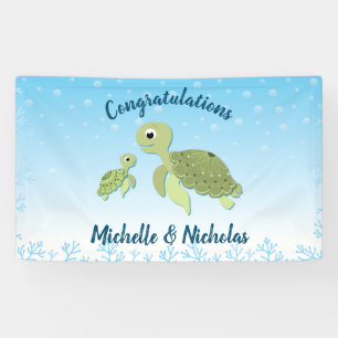 Banderoles Baby shower de la tortue de mer Co-Ed Genre neutre