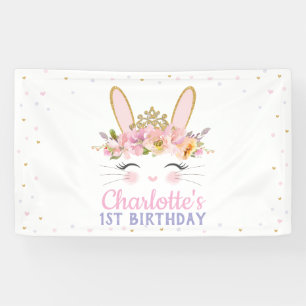 Banderoles Baby shower de lapin de Cute Bunny Anniversaire