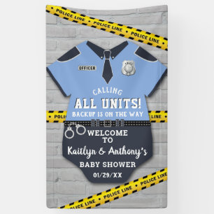 Banderoles Baby shower de l'officier de police