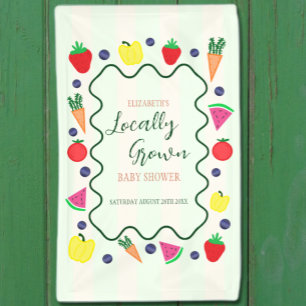 Banderoles Baby shower de marché des fermiers cultivés locale