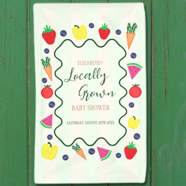 Banderoles Baby shower de marché des fermiers cultivés locale (Créateur téléchargé)
