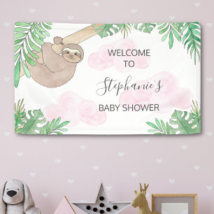 Banderoles Baby shower de mignonne Sloth Girl