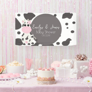 Banderoles Baby shower de Motif d'impression de vache