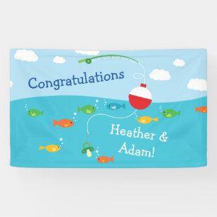 Banderoles Baby shower de pêche à thème pour les pêcheurs