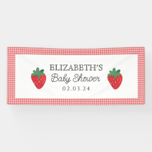 Banderoles Baby shower de pique-nique sucré aux fraises Berry