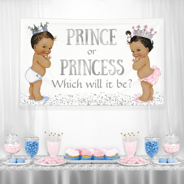 Banderoles Baby shower de révélation de genre Prince Princess (Créateur téléchargé)
