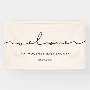 Banderoles Baby shower de script mignon