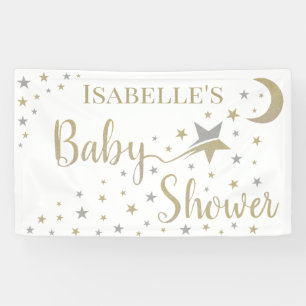 Banderoles Baby shower d'étoile parties scintillant or argen