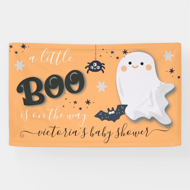 Banderoles Baby shower d'Halloween de Little Boo (Horizontal)