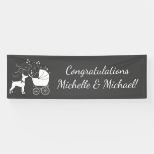 Banderoles Baby shower Doberman Pinscher Chien