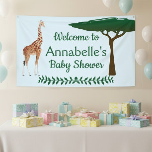 Banderoles Baby shower Giraffe Bienvenue