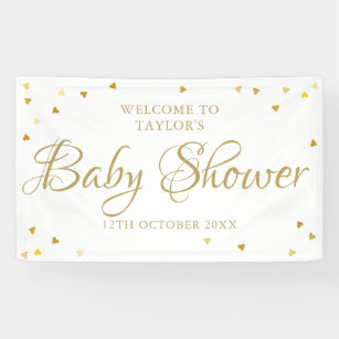 Banderoles Baby shower Gold Love Hearts / Accueil Sprinkl
