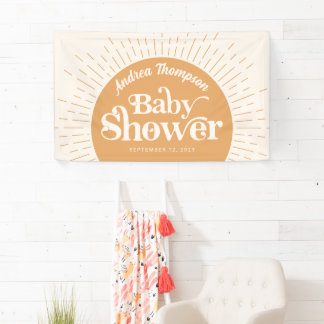 Banderoles Baby shower Jaune Boho Sunshine