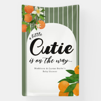 Banderoles Baby shower Orange Little Cutie - Marché bio