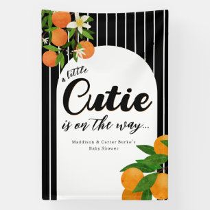 Banderoles Baby shower Orange Little Cutie - Marché bio