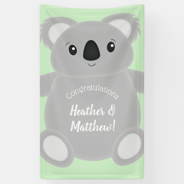 Banderoles Baby shower Ours de Koala (Vertical)