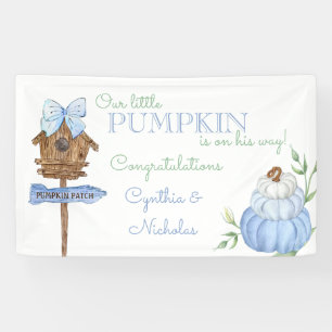 Banderoles Baby shower pour garçon Citrouille Blue Little