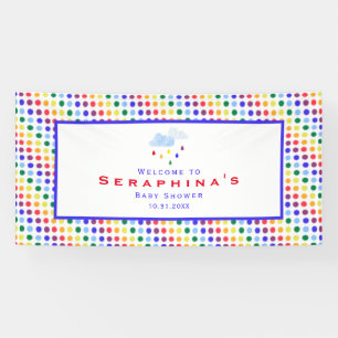 Banderoles Baby shower Rainbow Polka Dot Storm