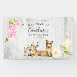 Banderoles Baby shower rustique Woodland Bienvenue